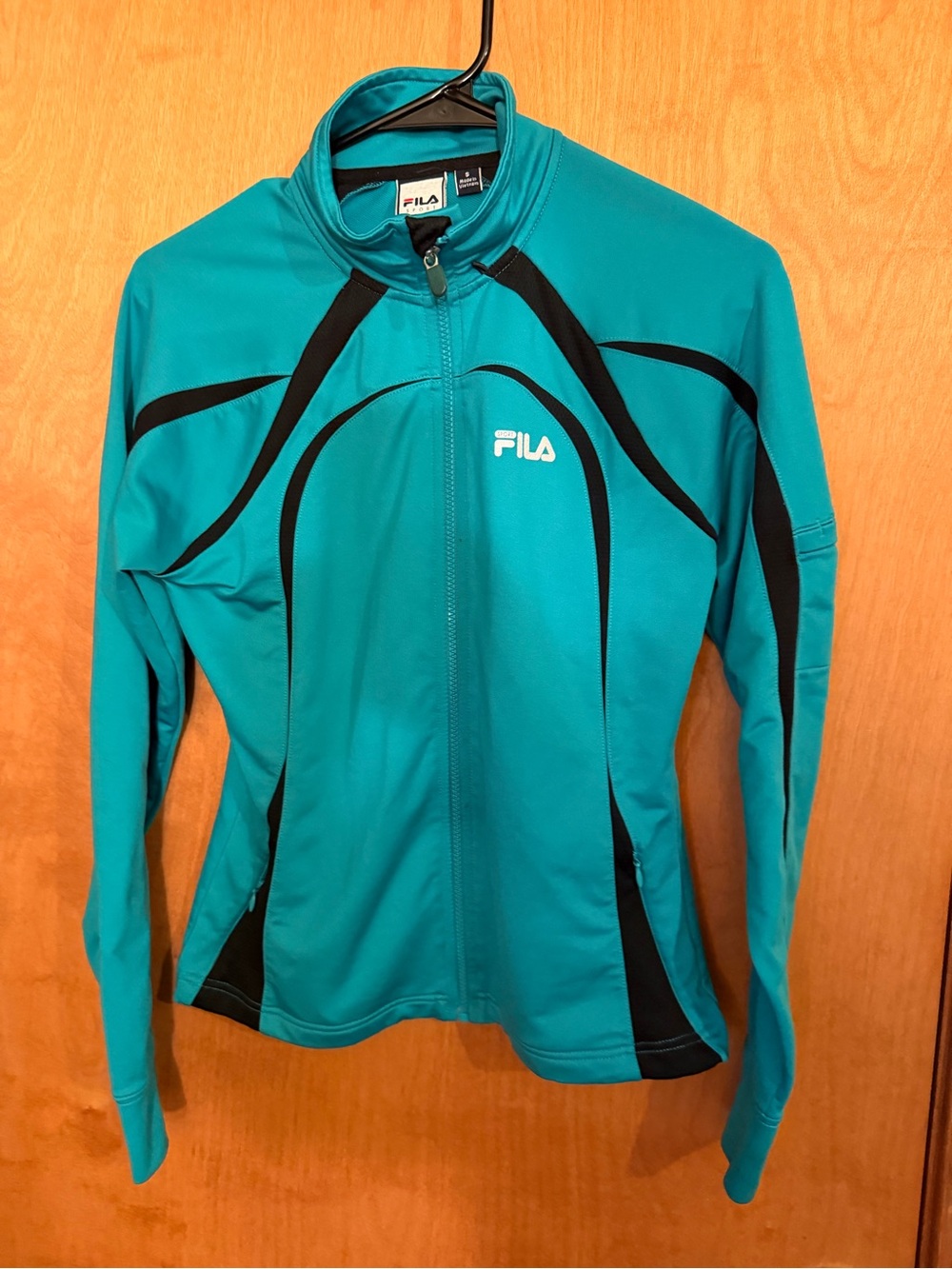 FILA Teal and Black Full-Zip Women's Athletic Jacket
